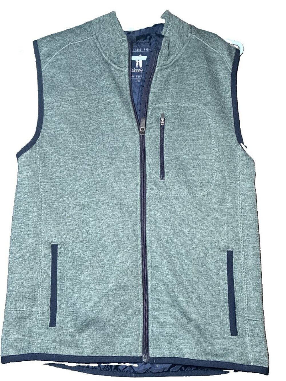 johnnie-O Boys Fleece Vest Size 12 Evergreen 100% Polyester JBVT1010